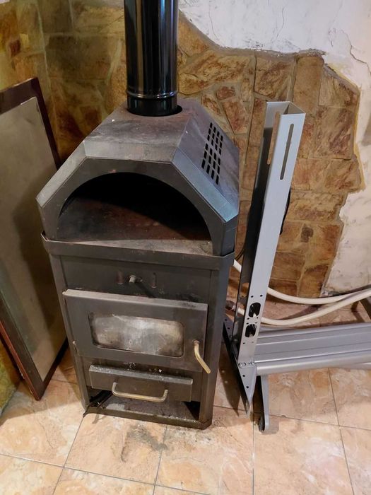 Камина с водна риза Лотос АМ (10 kW) + 3 бр. радиатори + разширителен съд 12 л