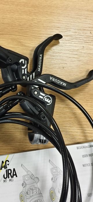 Комплект спирачки Magura MT 5 E Stop (L.850mm/1850mm) 4/2  бутални