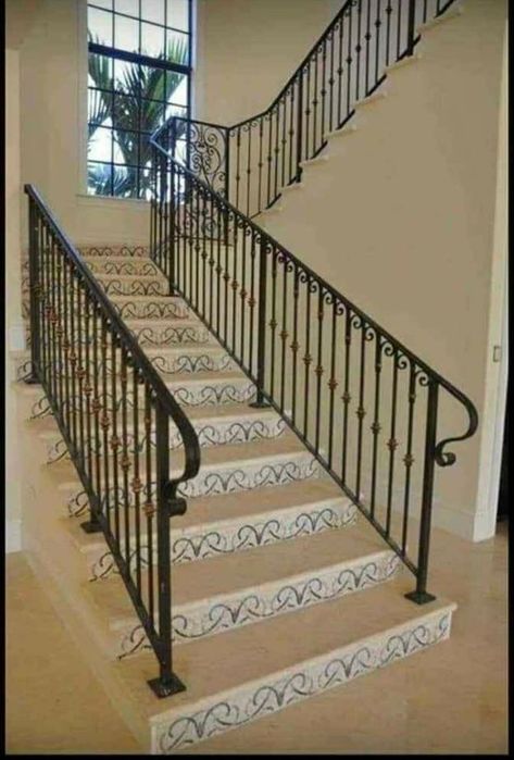 Balustrada din fier forjat si scari metalice