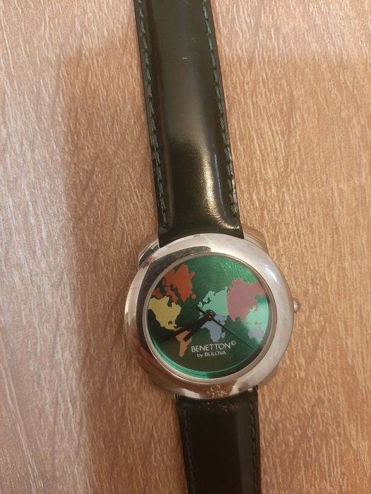 Ceas Vintage Benetton by Bulova - Model World Map (Harta Lumii