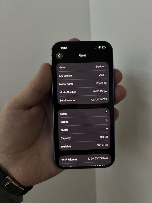iPhone 16 Blue 100% baterie impecabil