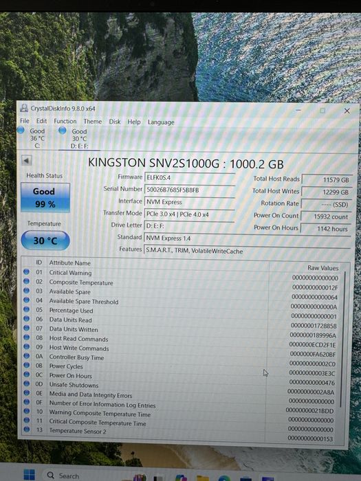 Laptop Dell XPS 9500, 15.6" Intel i5-10300H, 16GB RAM, 1,5TB, Bat 88Wh