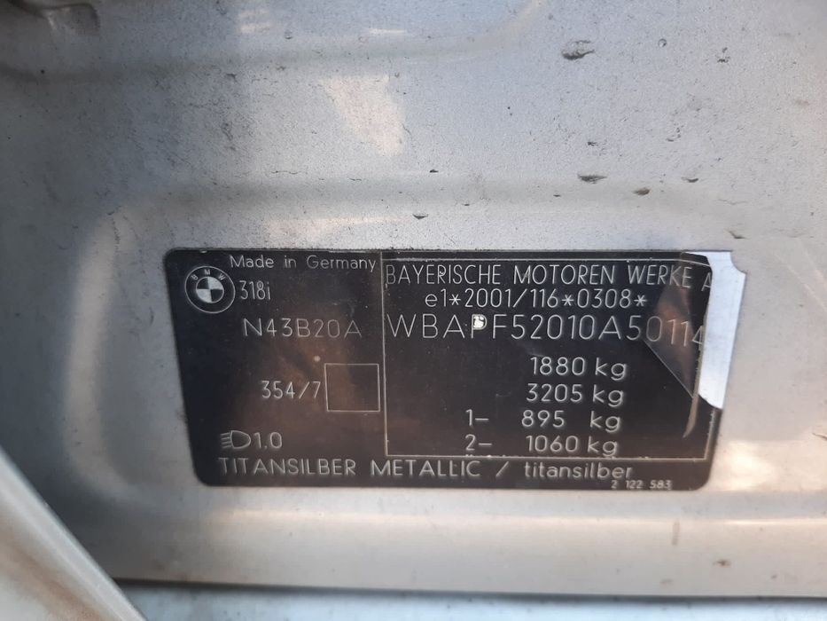 Motor bmw n43b20a 143 hp