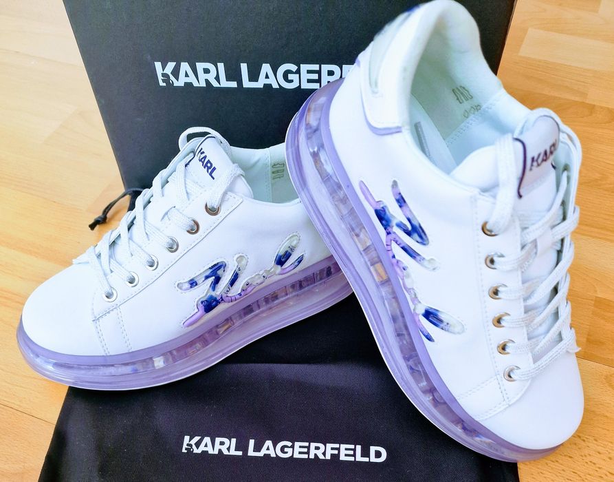 Adidasi piele naturala Karl Lagerfeld,cutie,saculet, etichetă