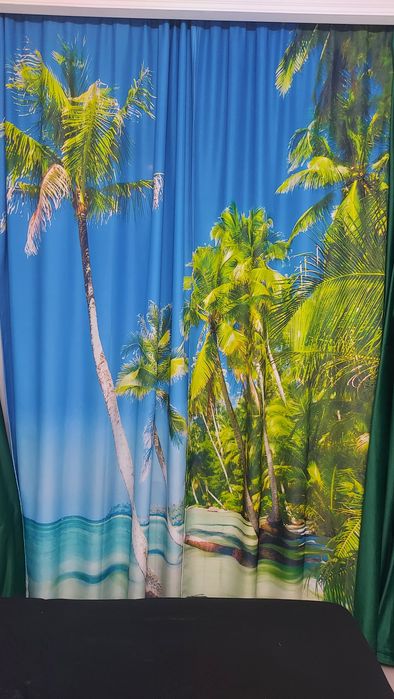 Фотошторы комплект море пальмы