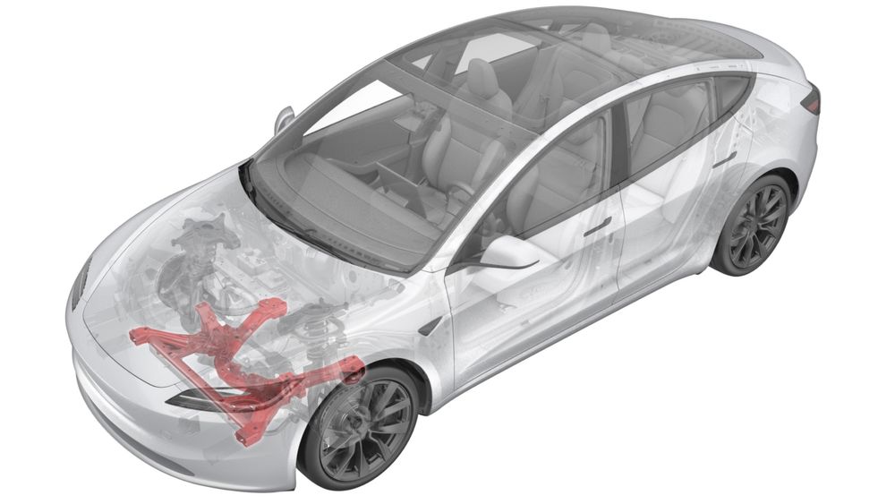 Преден мост tesla model 3/y subframe
