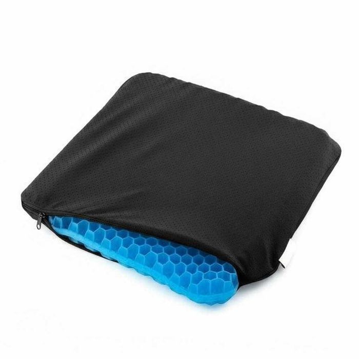 Perna gel ergonomica tip fagure cu husa antiderapanta 39 x 37 x 3 cm