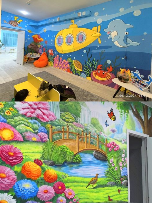 Роспись стен, художник