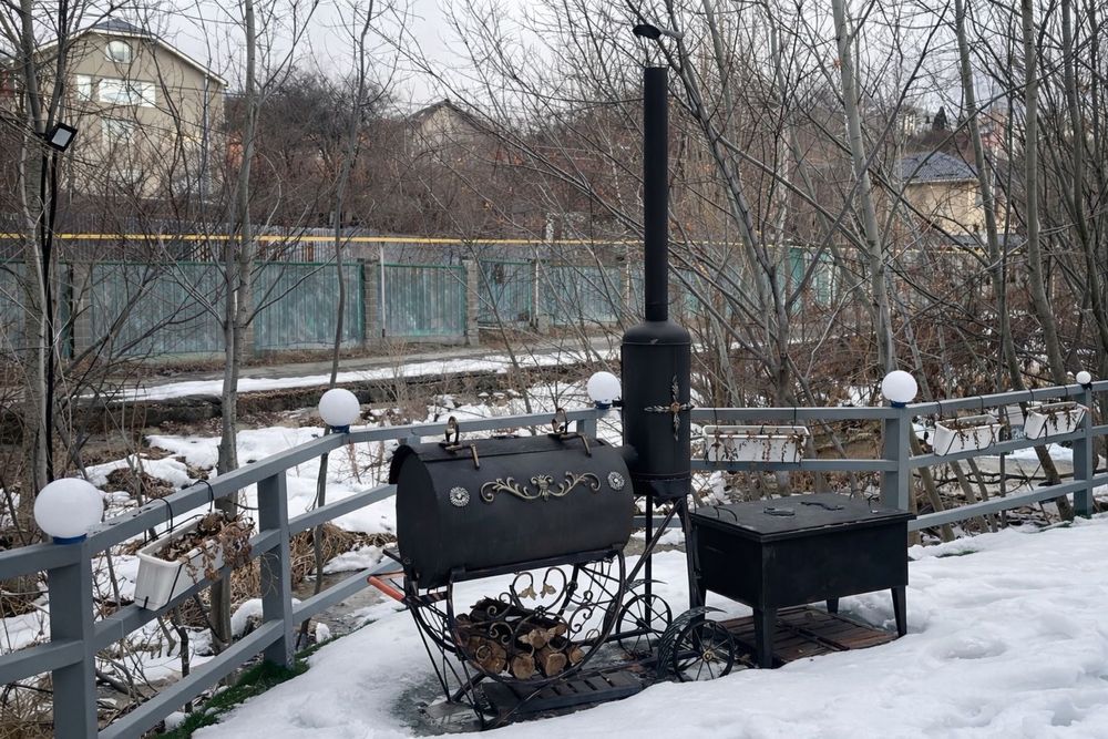 Мангал барбекю поровоз