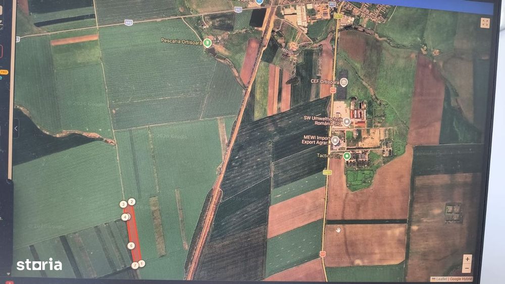 40 000 mp teren agricol, situat între Orțișoara și Carani