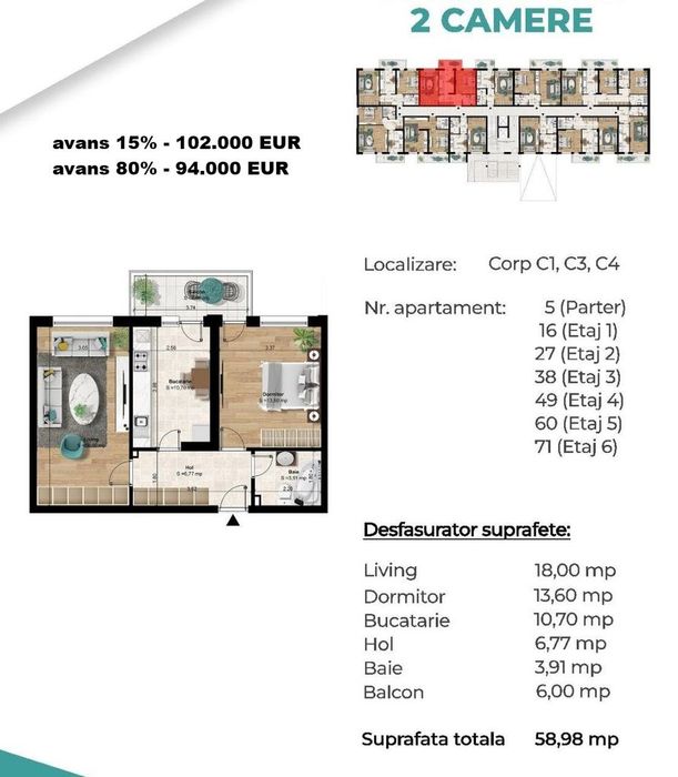 Garsoniera ideala pt investitie / Metrou Berceni 400m