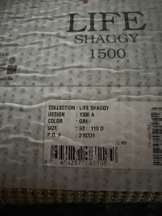 Set covoare fir scurt shaggy/gri antracit