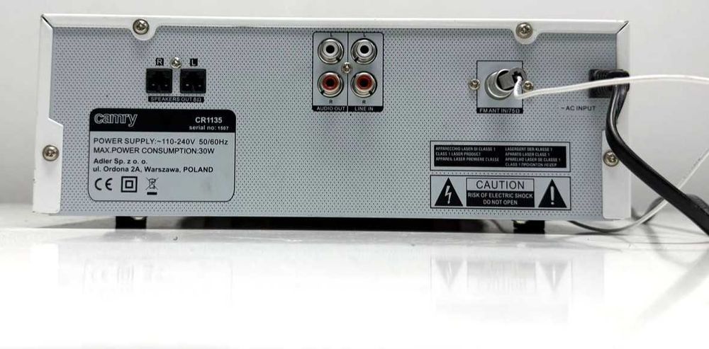 Camry CR 1135 boxe – Bluetooth CD USB –Alb– stereo sistem aux cu boxe