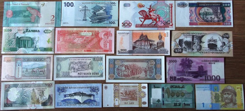 Loturi diverse de bancnote straine