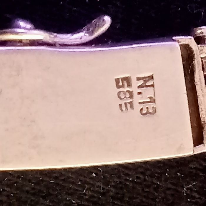 Colier de argint placat cu aur de 14 k