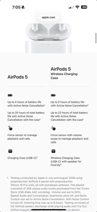 Apple Airpods 5 new ANC