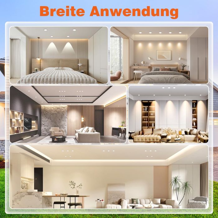 Set 6 - Spoturi LED încastrate, 230 V, 7 W, 950 lm, Spoturi de tavan