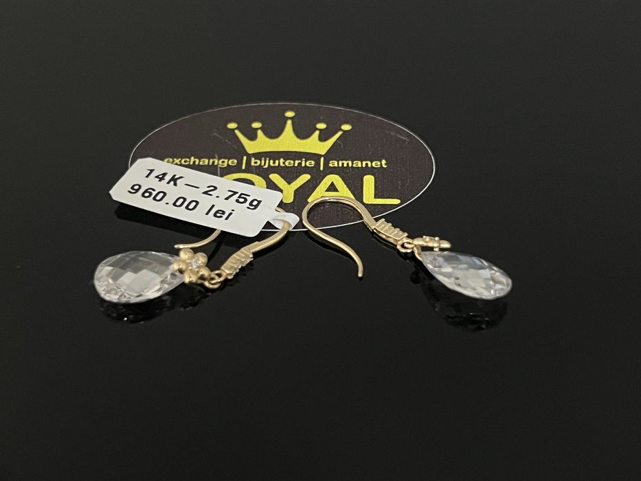 Bijuteria Royal CB : Cercei dama aur nou 14k 2,75gr