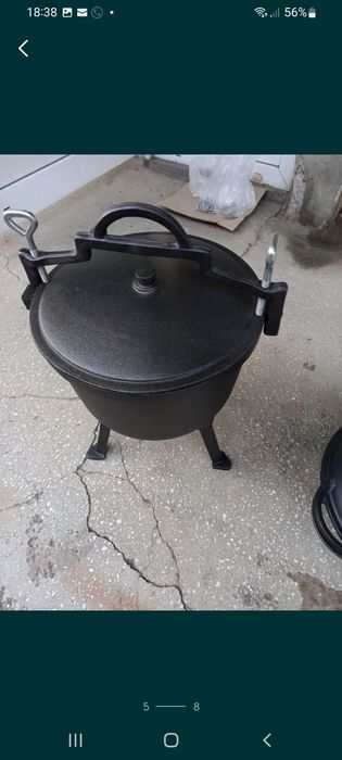 Ceaun fontă vânătoresc cu capac 7 L/ 10 L OFERTĂ  319 lei