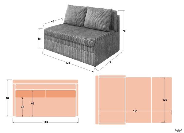 Canapea extensibila 2 locuri