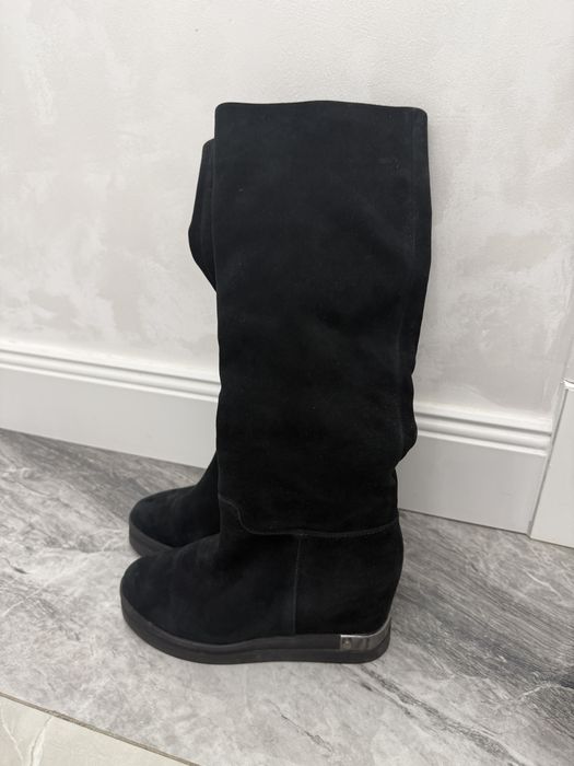 Сапоги замшевые зимние