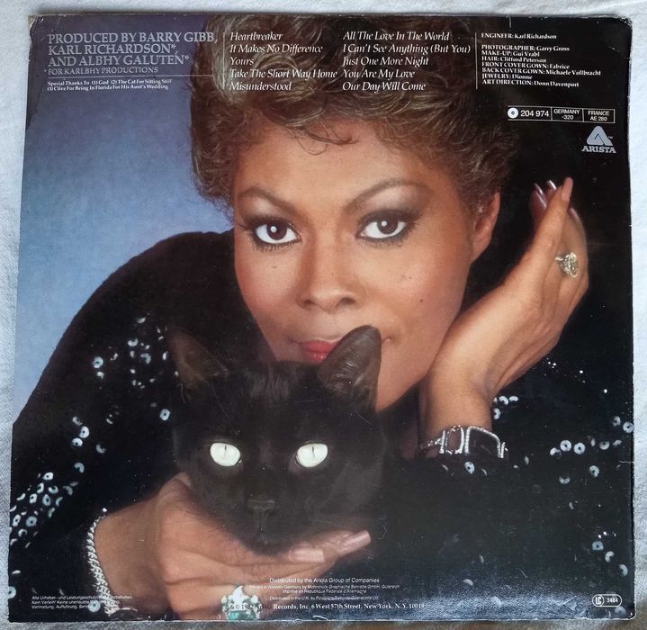 Граммофона плоча Dionne Warwick "Heartbreaker" 1982. Германия
