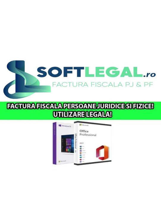 Pachet Licente, Legal! Windows 10 Pro + Office Pro Plus 2021 - FACTURA
