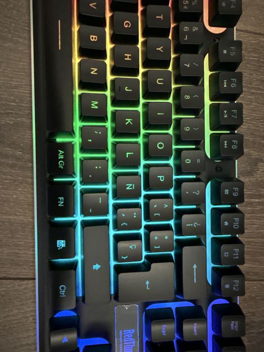 Set tastatura mouse wireless gaming RedThunder K10,baterie reincarcabila iluminare LED 3800mAh,anti-ghosting + mouse 7D 3200DPI pentru PC Desktop