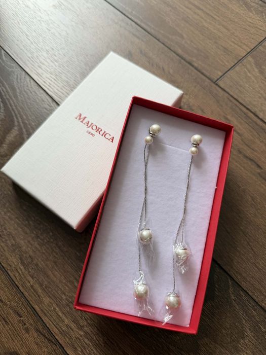 Сватбени обеци с перли Majorica