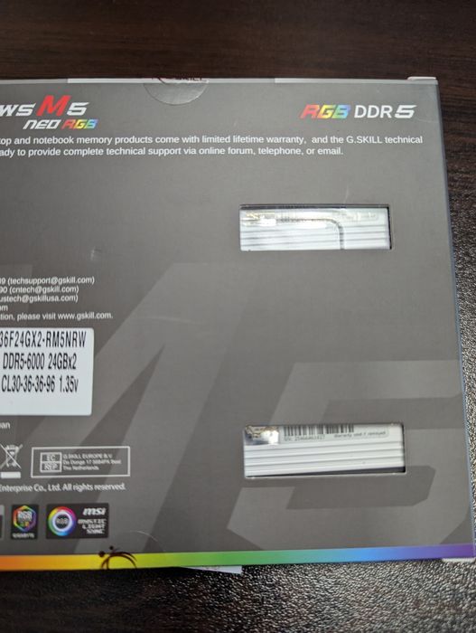 НОВА! CL 30 DDR5 G.SKILL Ripjaws M5 Neo RGB 48GB 6000MTs
