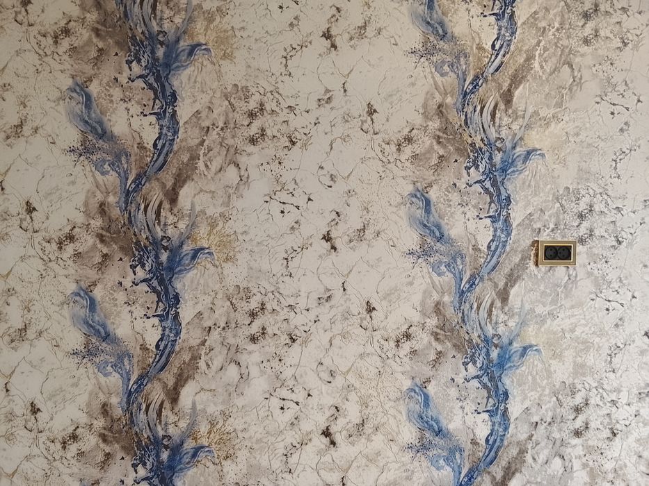 Поклейка обоев, фото, Лен,