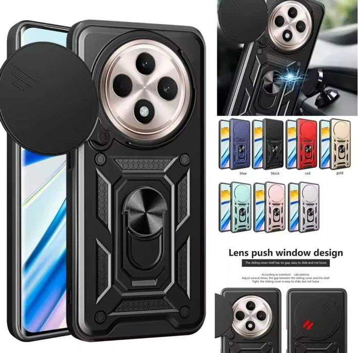 Husa hybrid Armor cu inel pentru Oppo Reno12 F 5G / Oppo Reno 12 F 5G