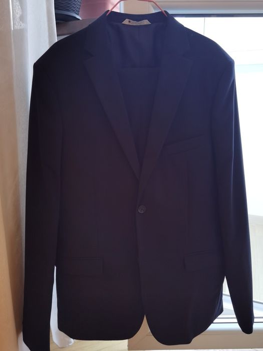 Costum barbati Sentierri, 70% lana, nou, bleumarin, marime 50