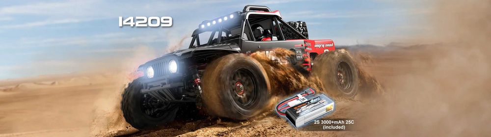 Masina RC 1:14 MJX 14209 brushless cu telecomanda 4WD 75Km/h noua