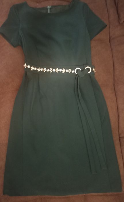 Платье темно зелёного цвета