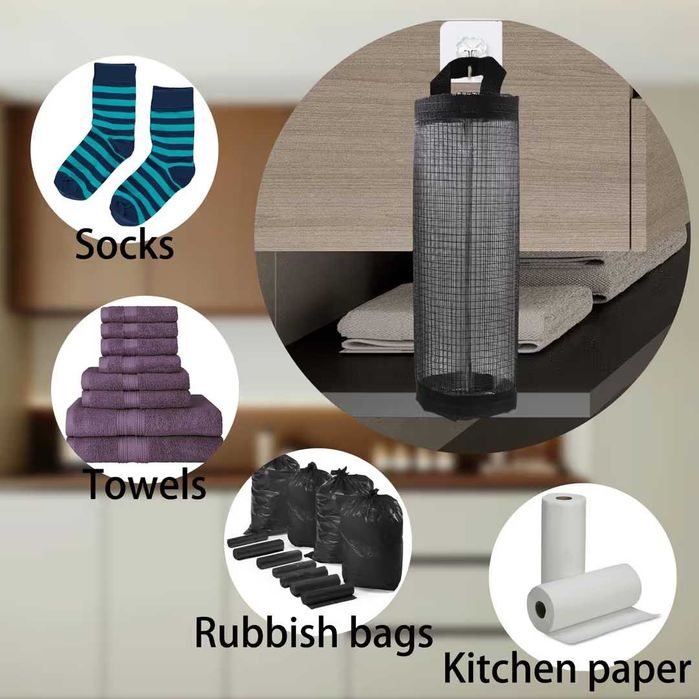 Set 3 suporti pungi plastic dispenser pungi menaj cu agatatoare*