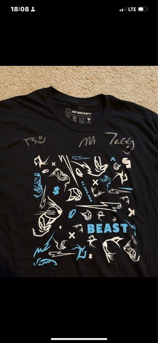 Tricou semnat  imprimeu Mr Beast L