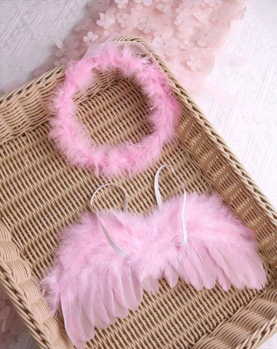 Бебешки комплект ангелче с крила и ореол за фотосесия