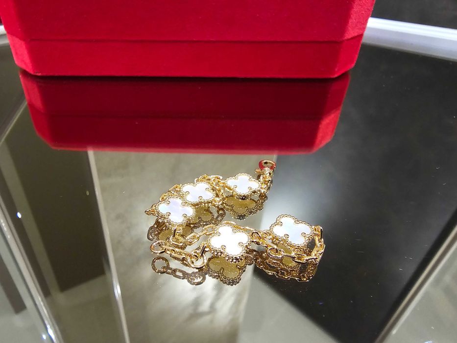 Van Cleef & Arpels VCA Rose Gold Mother 5 Sweet Alhambra Дамска Гривна