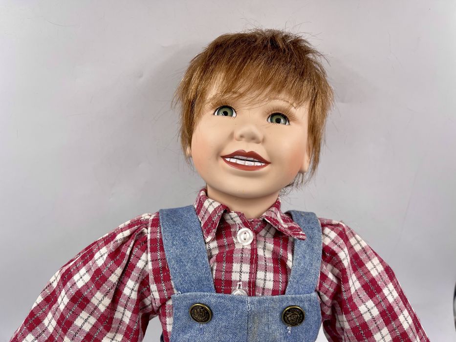 Огромна порцеланова кукла момче BAMBOLA 62 см колекционерска