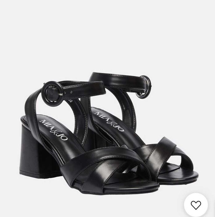 Дамски сандали на ток MIA&JO, черен цвят