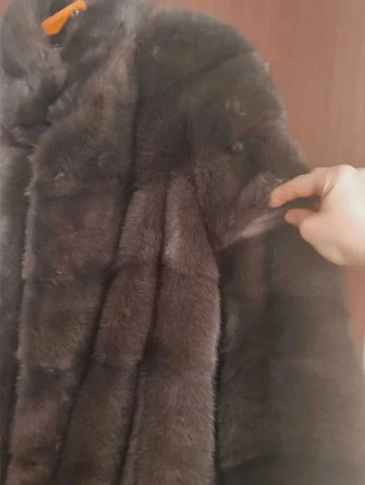 Шуба норковая коричневая