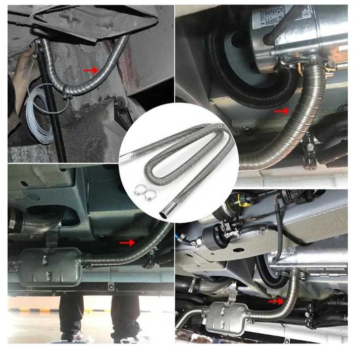 Мека изпускателна тръба за ауспух печка Ø24mm