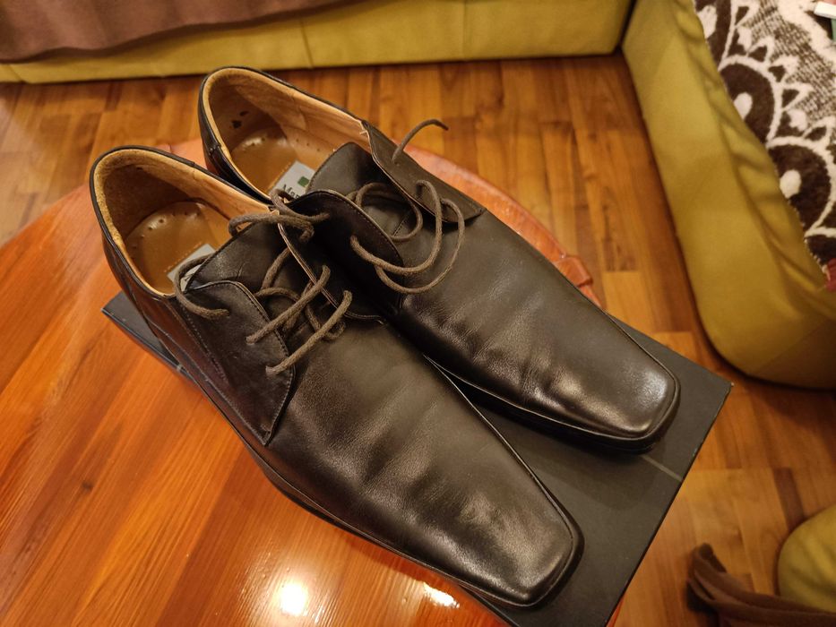 Vand pantofi maro inchis piele naturala barbati