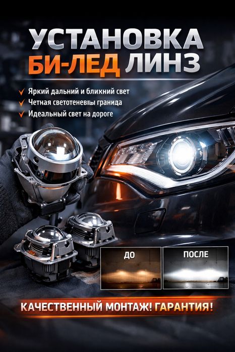 Профессиональная установка Bi-Led оптики