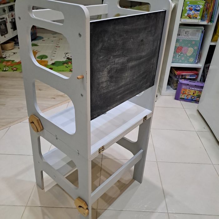 Кула монтесори 3 в 1 бяла