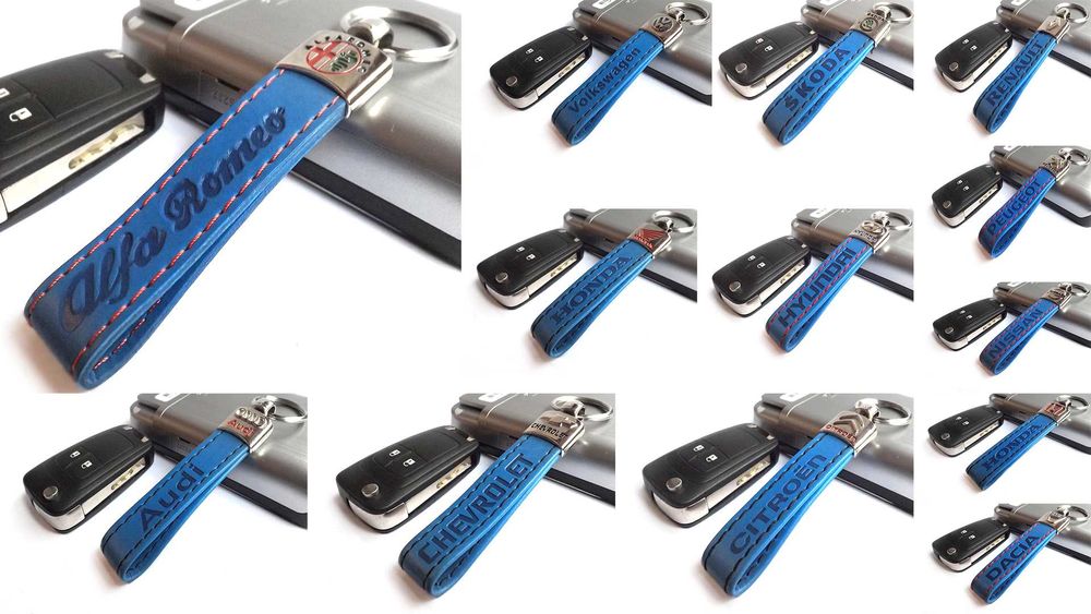 Автомобилни кожени ключодържатели за Volkswagen Skoda Seat Suzuki и др