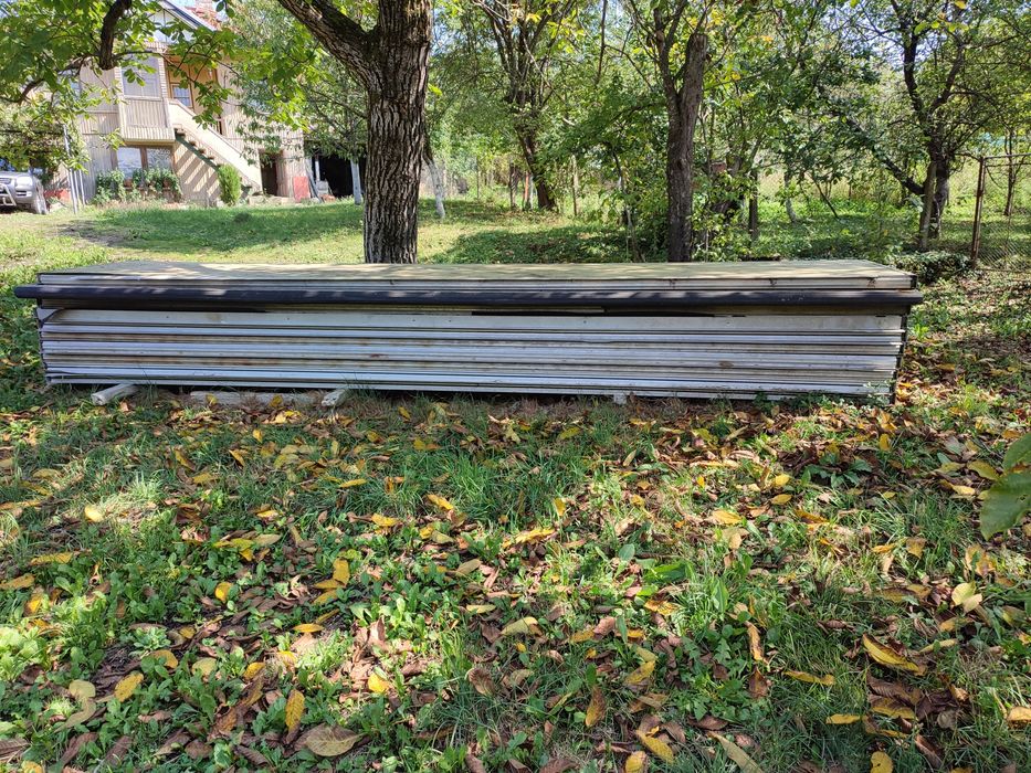 10 броя здрави панели от стъклопласт с алуминиев обков – 5м х 1м х 5см