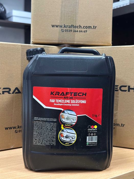 !Промоция!Течност за химическо полиране на фарове и стопове Kraftech !