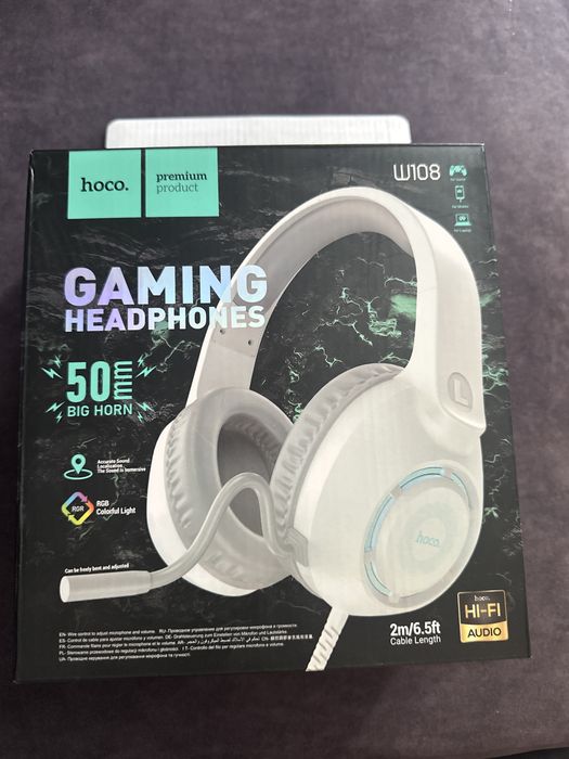 Продам hoco gaming headphones w108